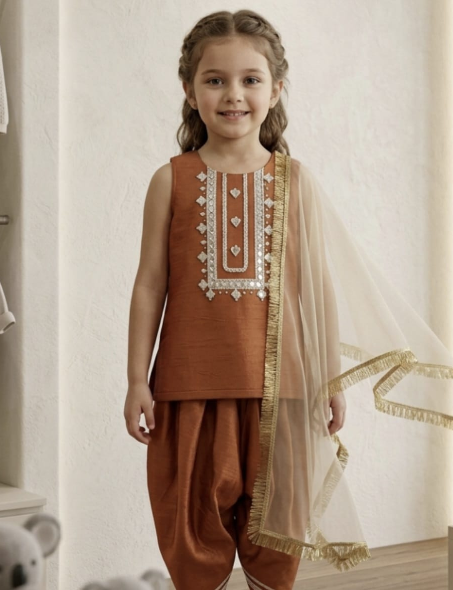 Girls  party wear shirt dupata lungie shalwar