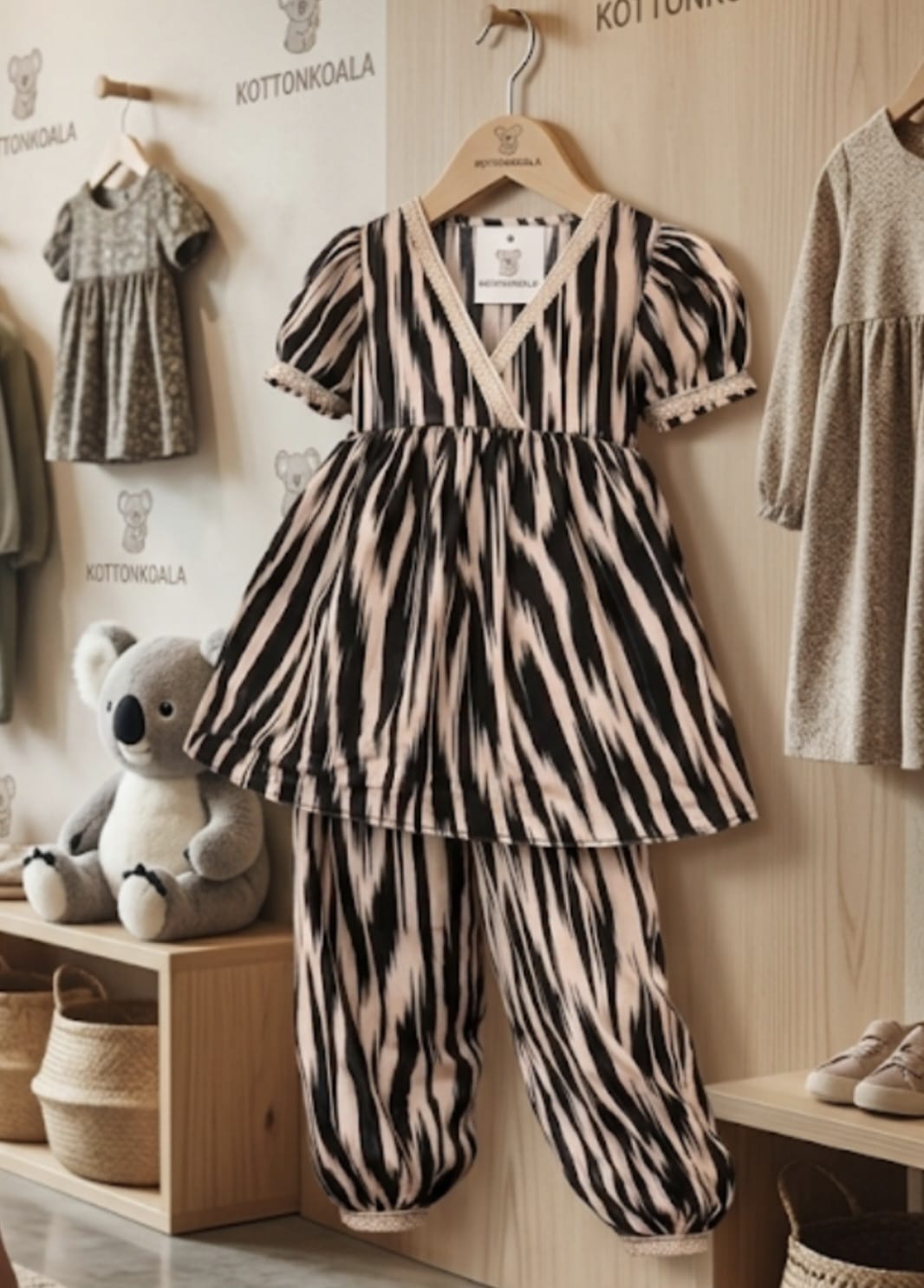 Girls top pajama cotton set