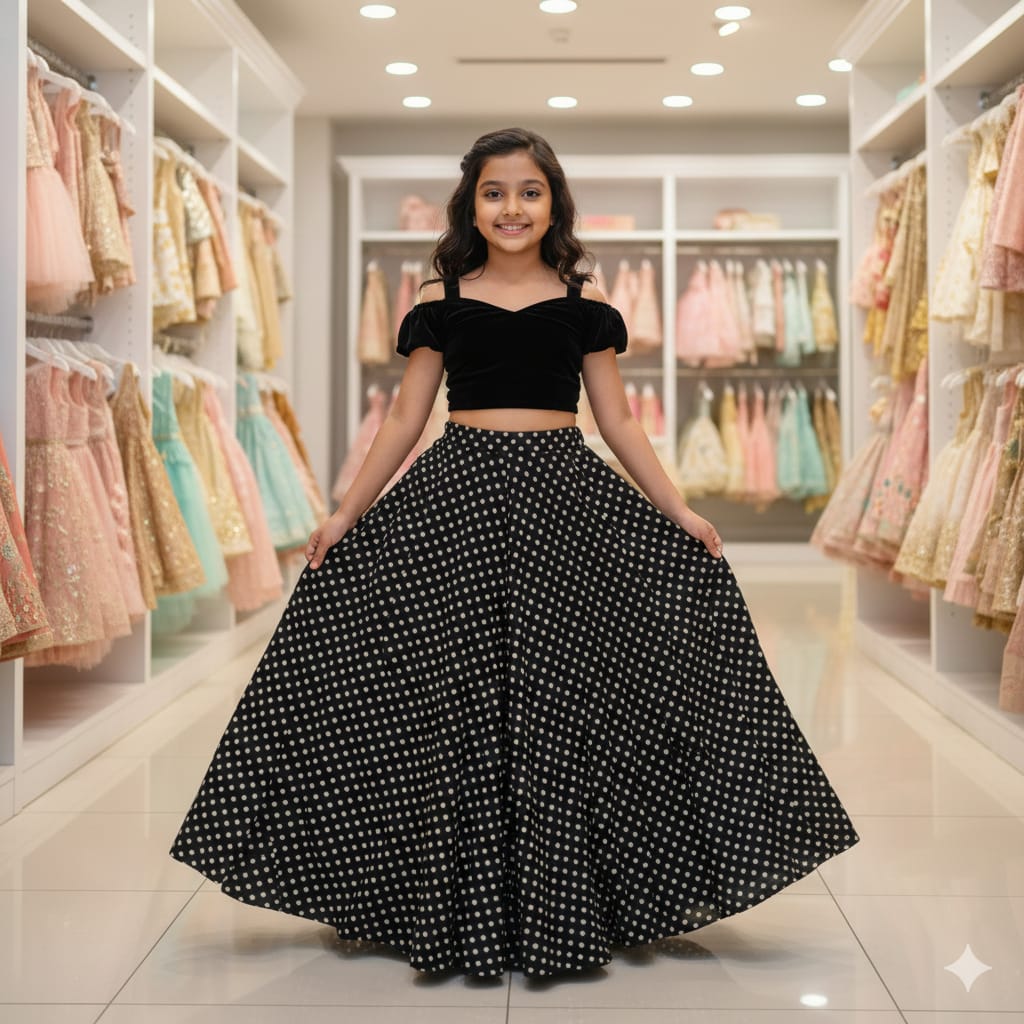 party wear beautiful lehenga set baby girls