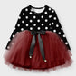 Girl & Toddler Polka Dot Net Frock Dress Winter