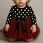 floral frock polka dots net summer for cute girls
