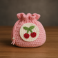 baby girl purse cherry design hand made