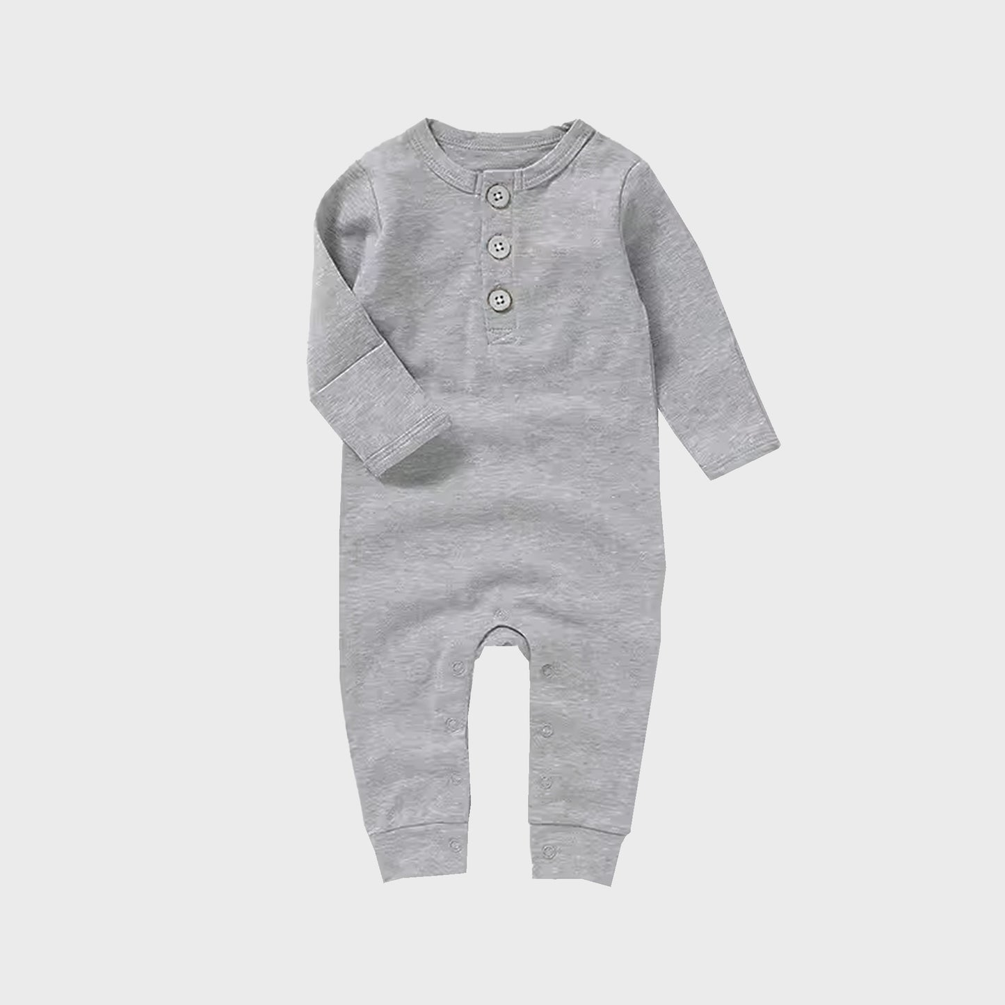 Baby Toddlers Cute Plain Light Gray Romper