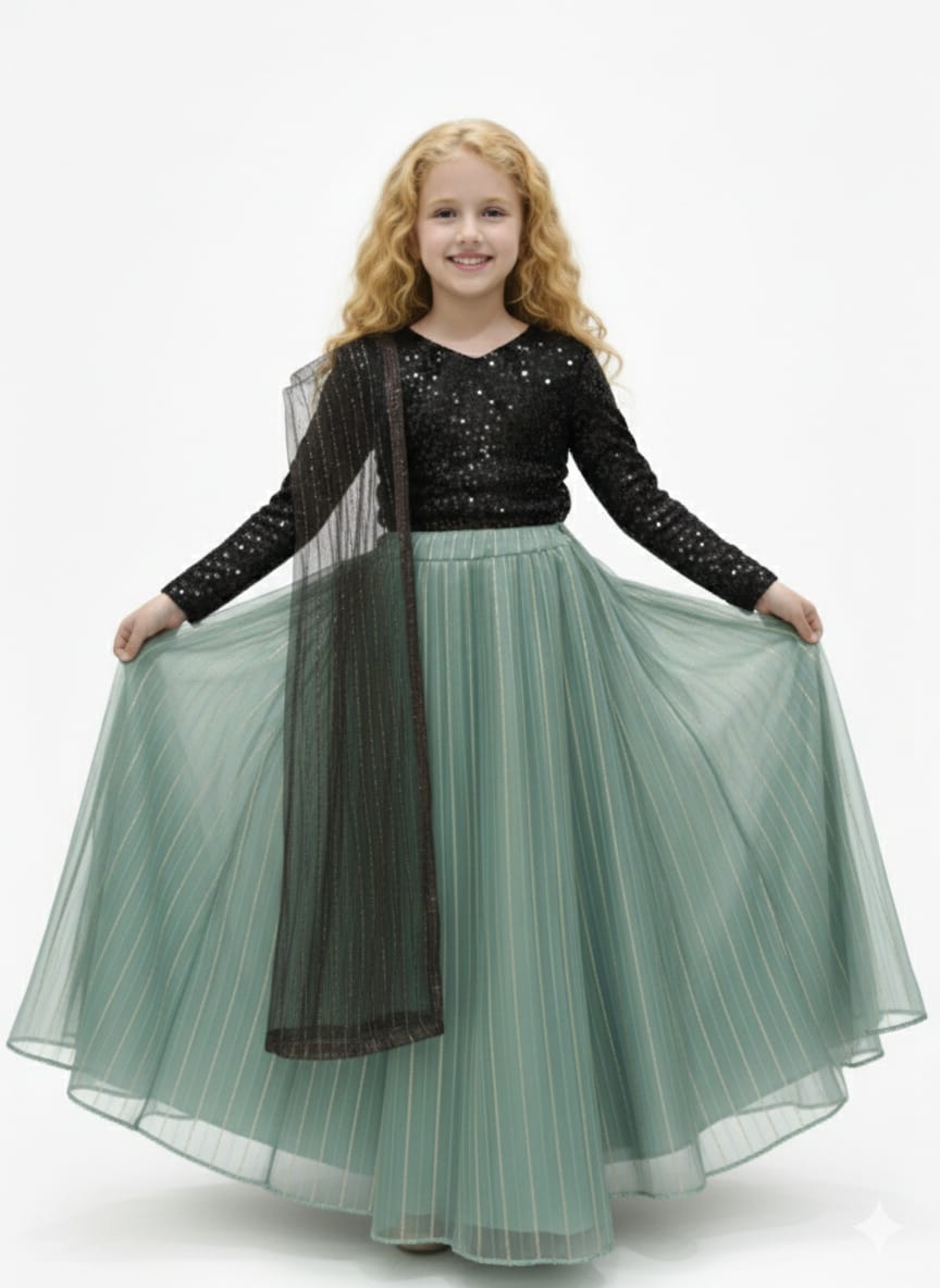 party wear  beautiful  lehenga set kids baby girls