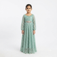 Net frock with broch party wear