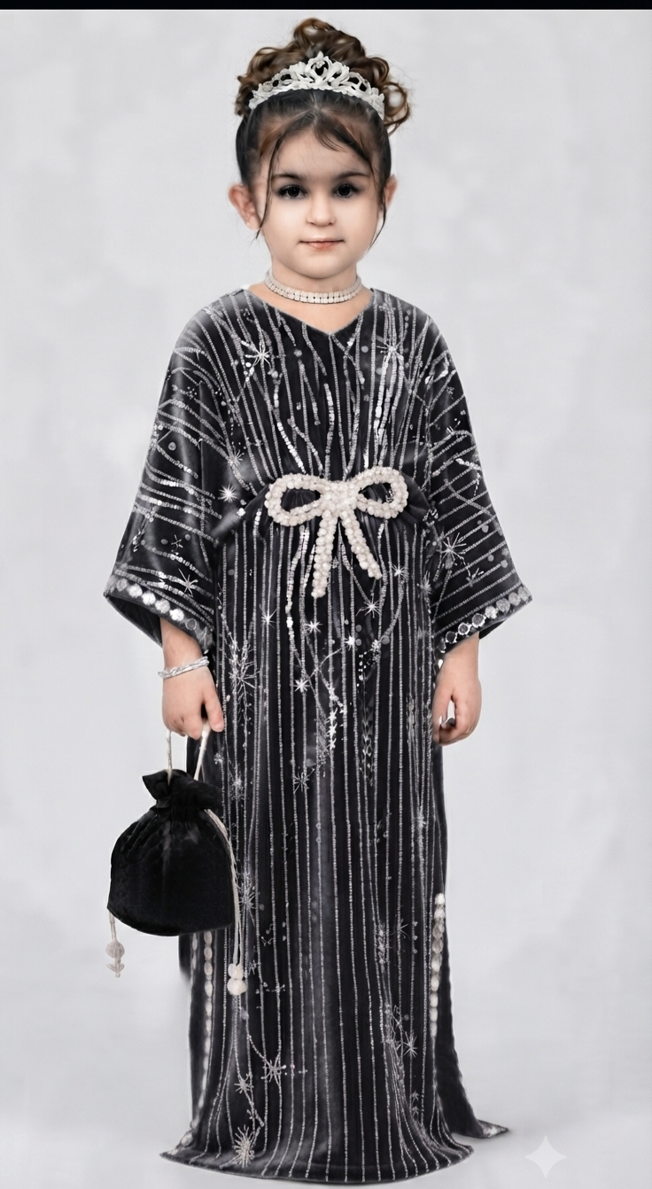 Party wear kaftaan grey