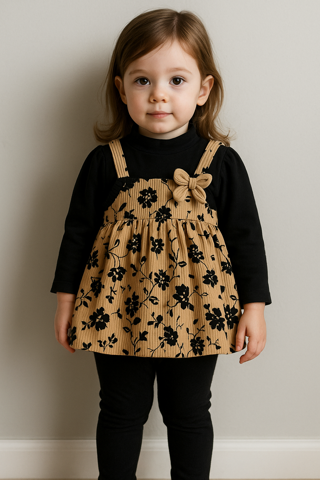 pretty girls frock winter cotray soft