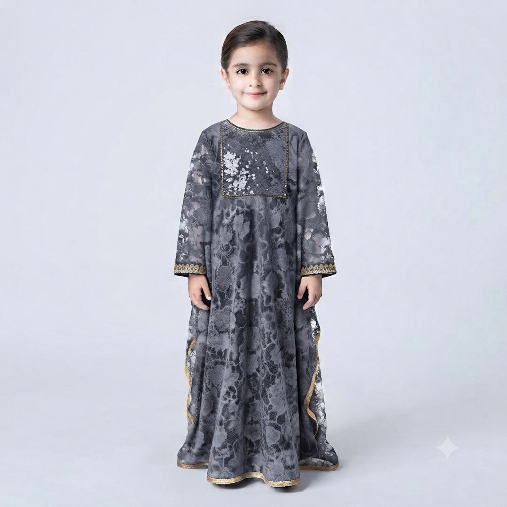 pretty girls kaftaan  soft party wear