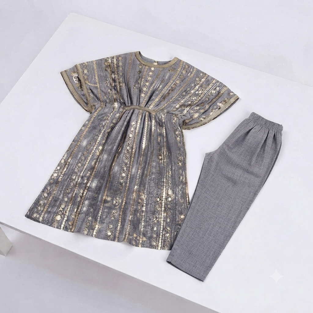 2 piece girls kaftaan pajama