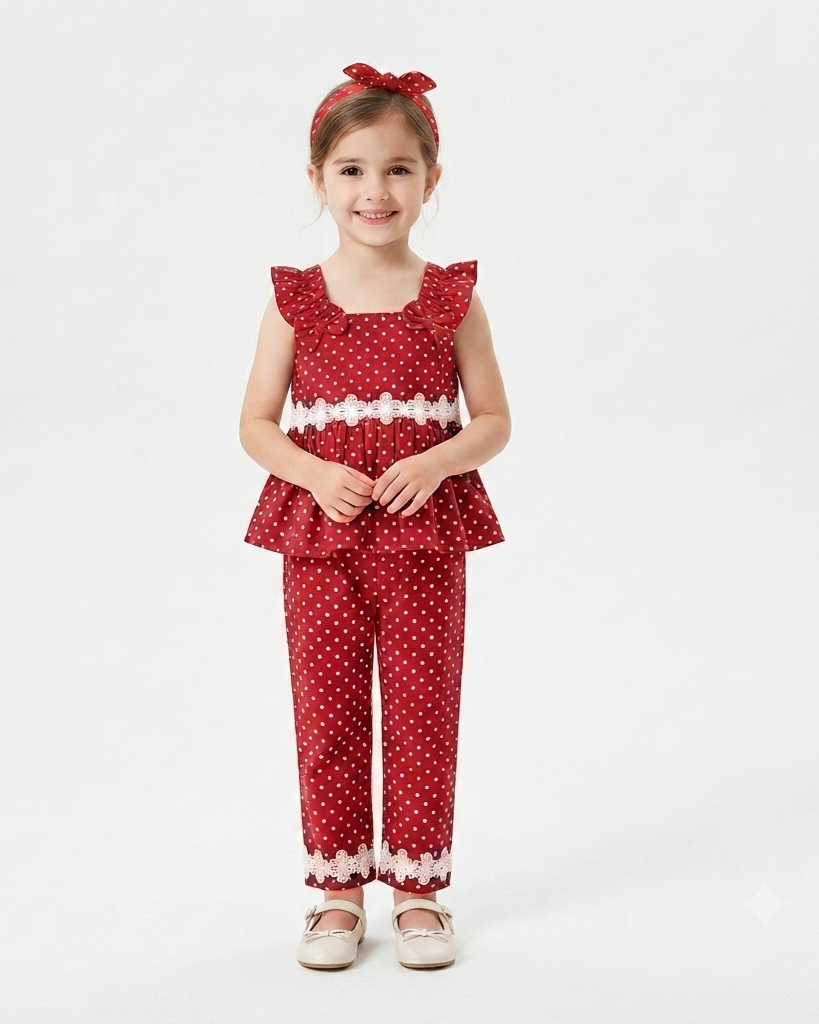 Girls frock pajama cotton set