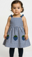 1 piece girls check frock cotton soft summer