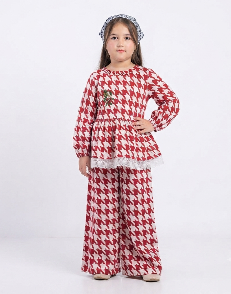 Girls frock pajama cotton set