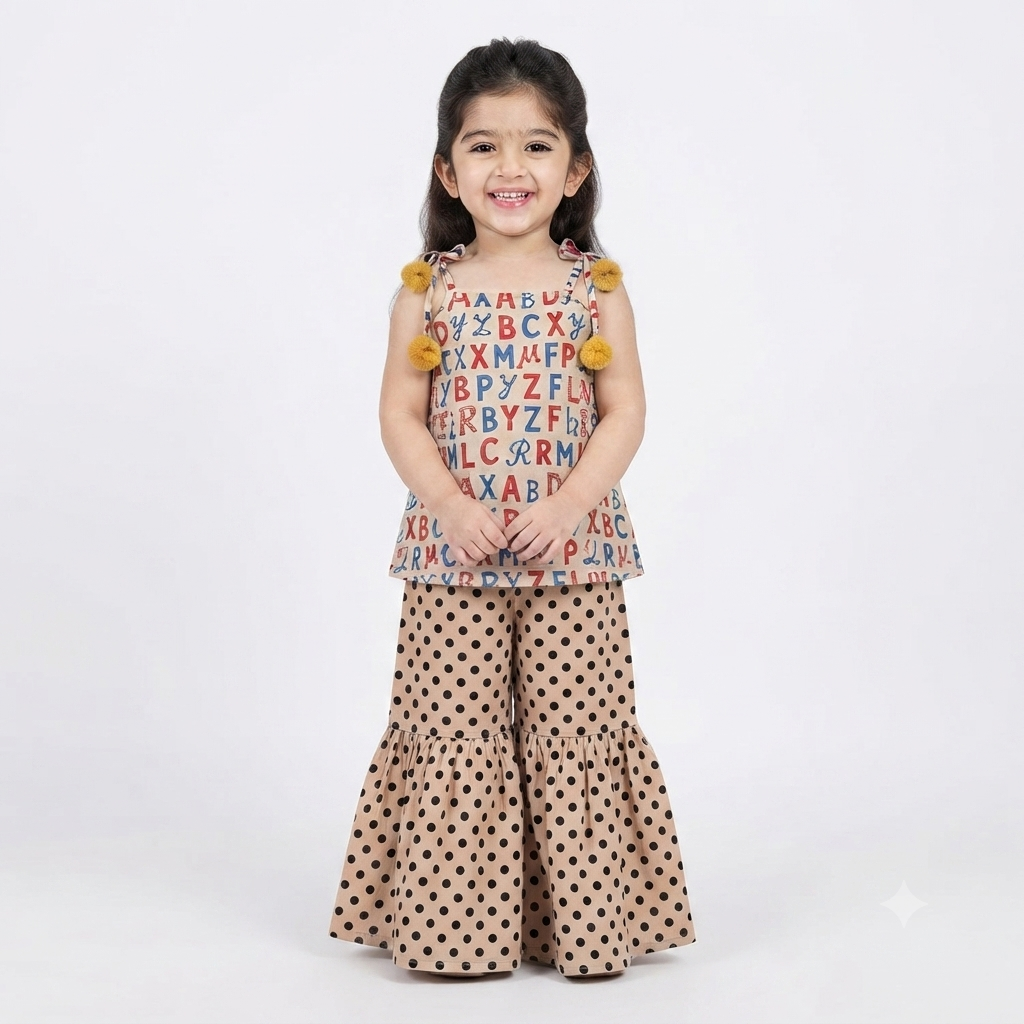 2 piece girls shirt pajama cotton soft