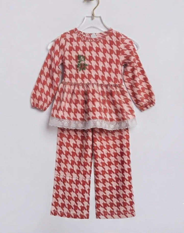 Girls frock pajama cotton set