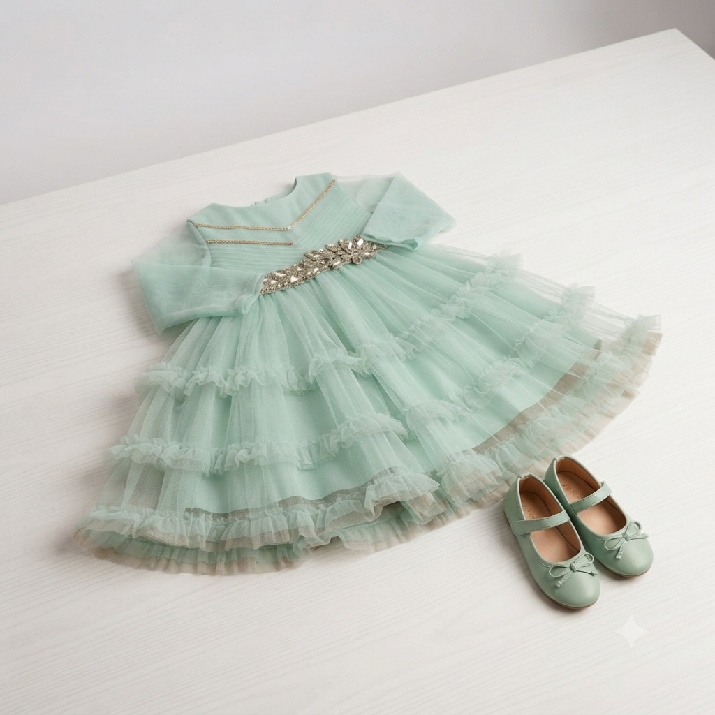 pretty girls frock set cotton soft summer