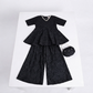 Girls frock plazo with potly purse