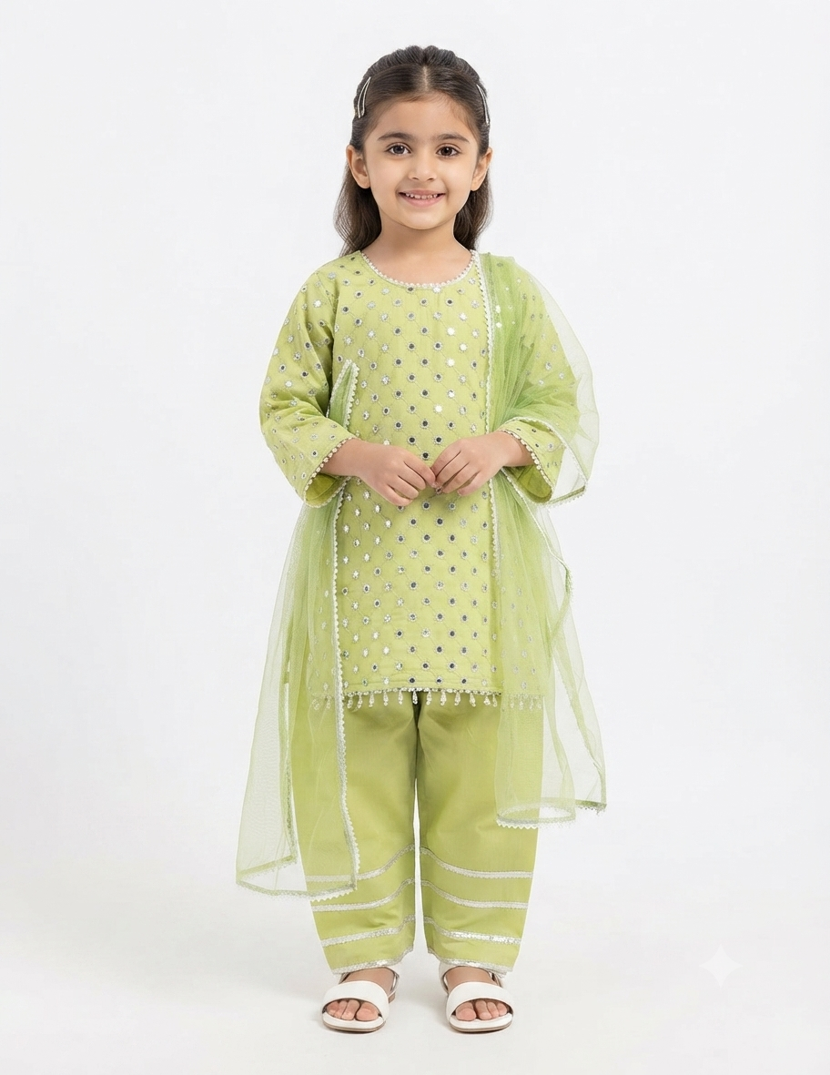 Girls fershi shalwar qameez cotton set