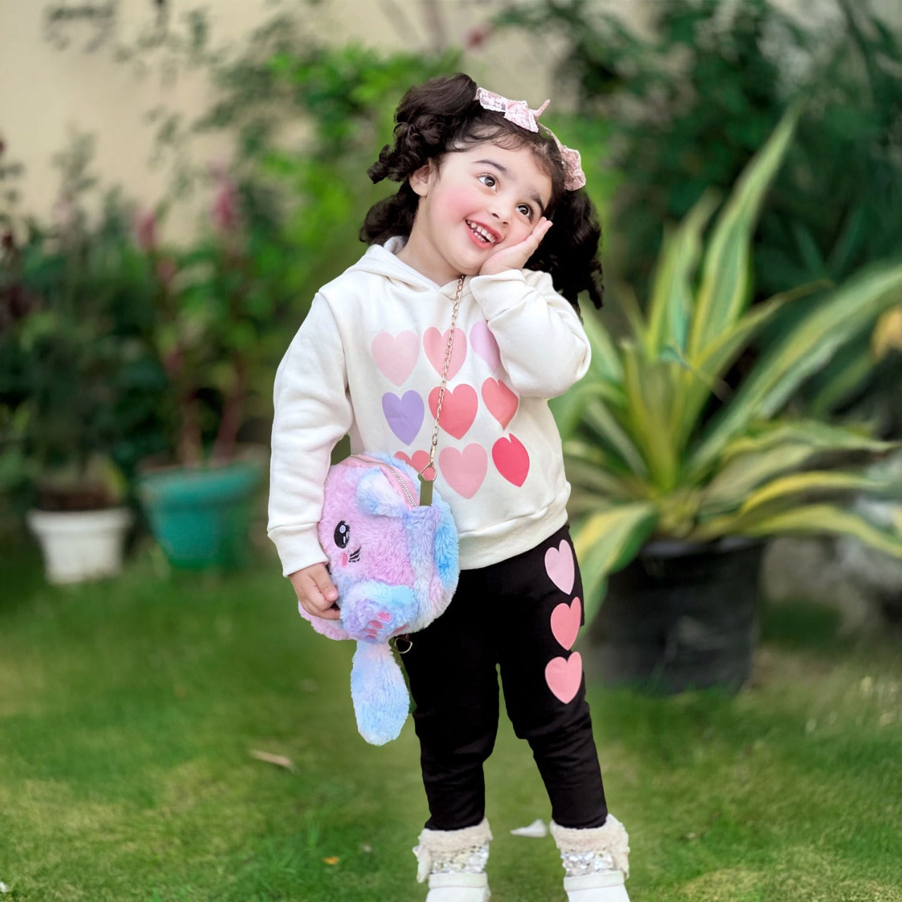 Fleece set 2 piece for cute girls