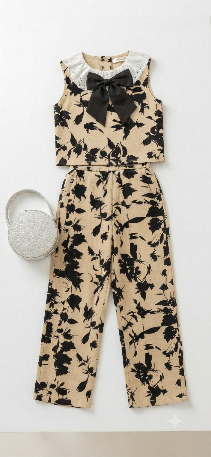 Linen jumpsuit baby cute casual