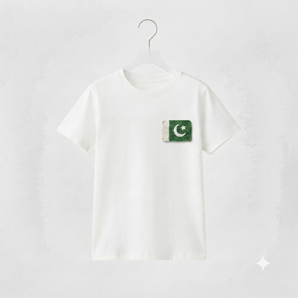 14 August cotton top knitted flag