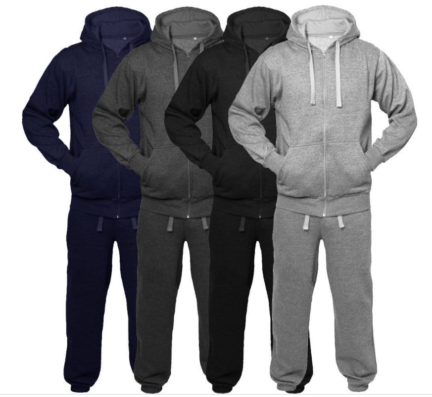 2-Piece men  Check Design for Casual Wear Hooded set winter fabric