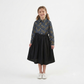 2 piece girls set design top flowers skirt