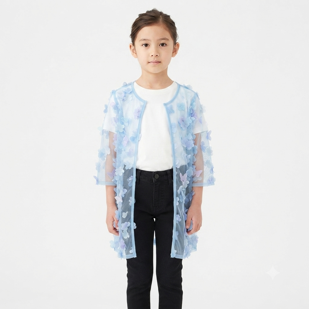 1 piece shrug 3d flowers in different colours