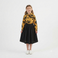 2 piece girls set design top flowers skirt