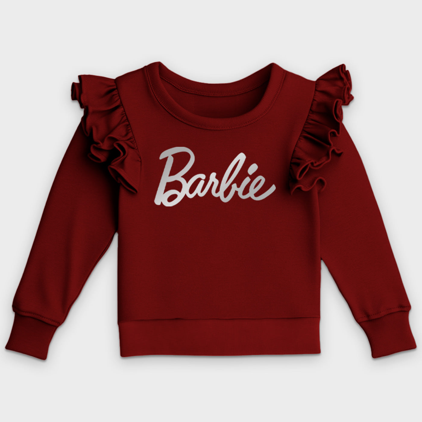 Barbie Toddler Girls Fleece Hoodie and Pant Outfit Set (Maroon)